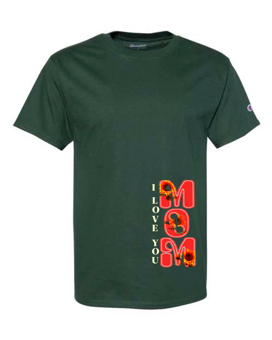 I LOVE YOU MOM - Men's Short Sleeve Tshirt (Champion Brand)